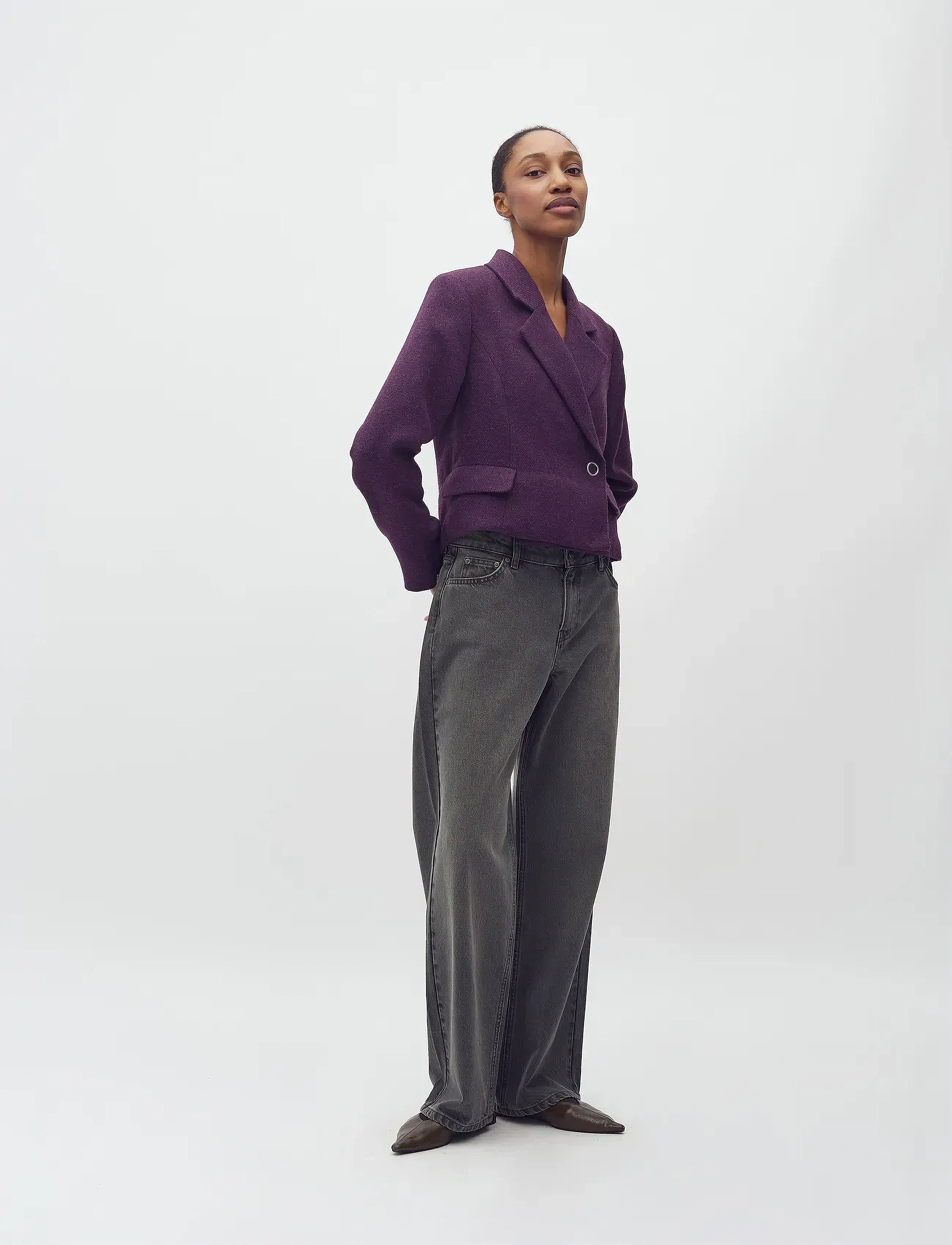 mbyM Iva-M, XS, Purple, Blazere > Dobbeltradede Blazere, Dame