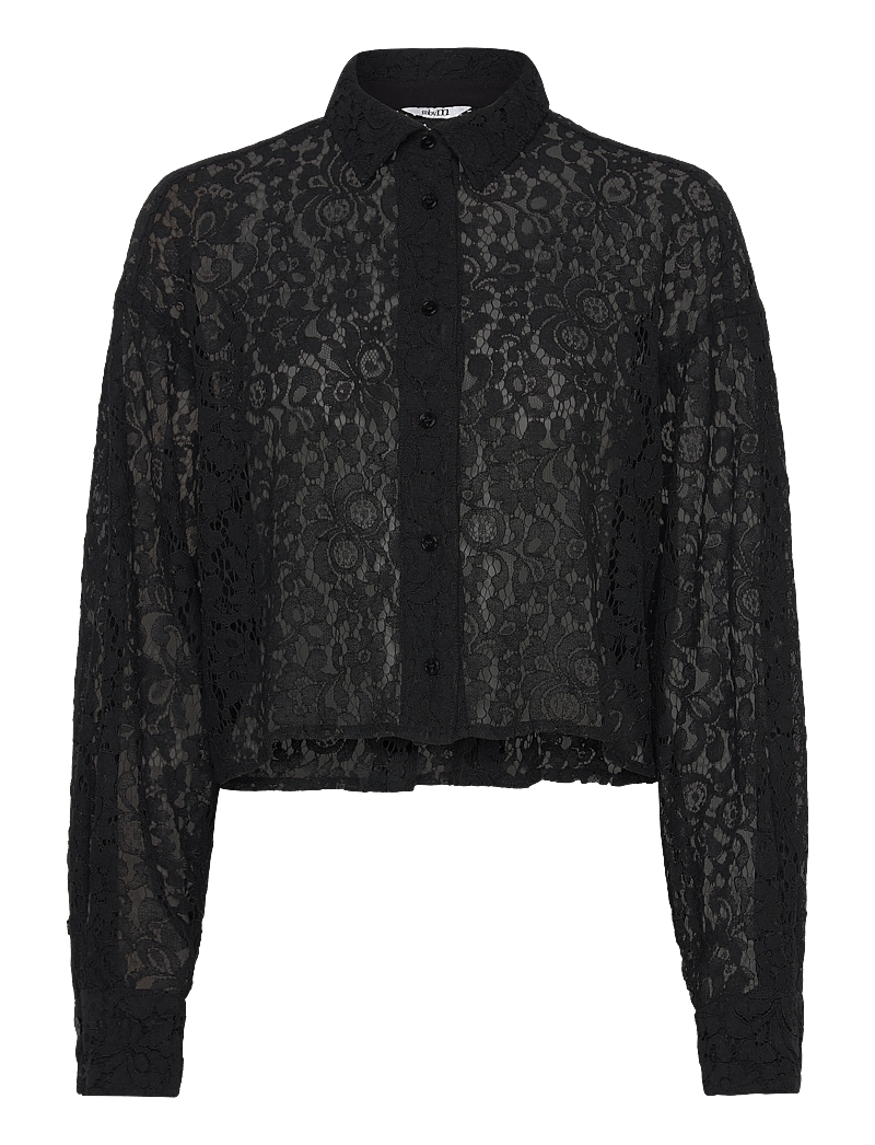 mbyM - Emele Tie-M - långärmade skjortor - black - 3