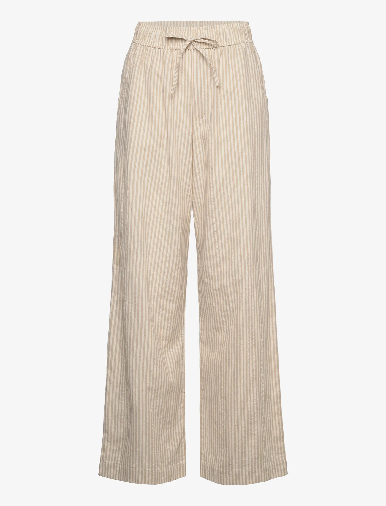 mbyM - Grasielle-M - straight leg trousers - sugar sand stripe - 0
