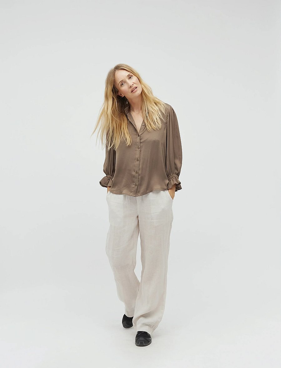 mbyM - Phillipa-M - linnebyxor - grey sand - 0