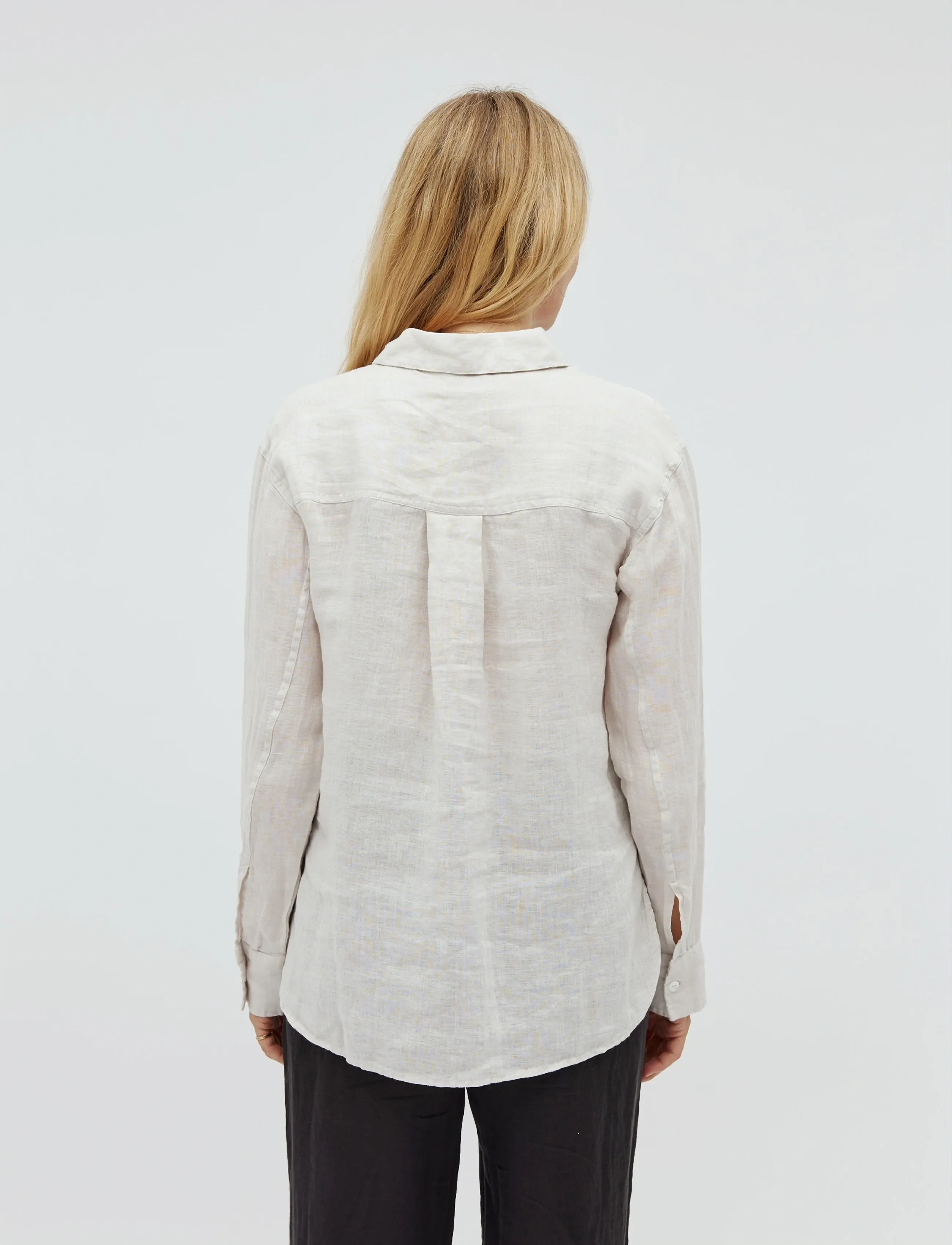 mbyM - Katana-M - pellavakauluspaidat - grey sand - 3