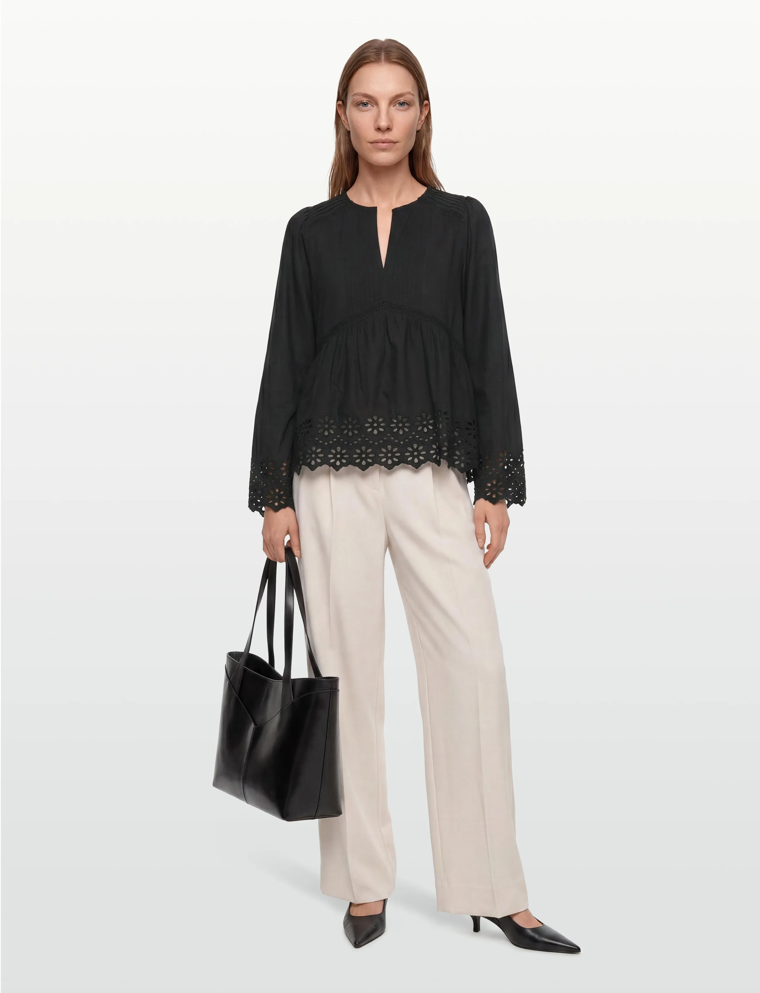 mbyM Belizia-M, S, Black, Bluser > Langærmede, Dame