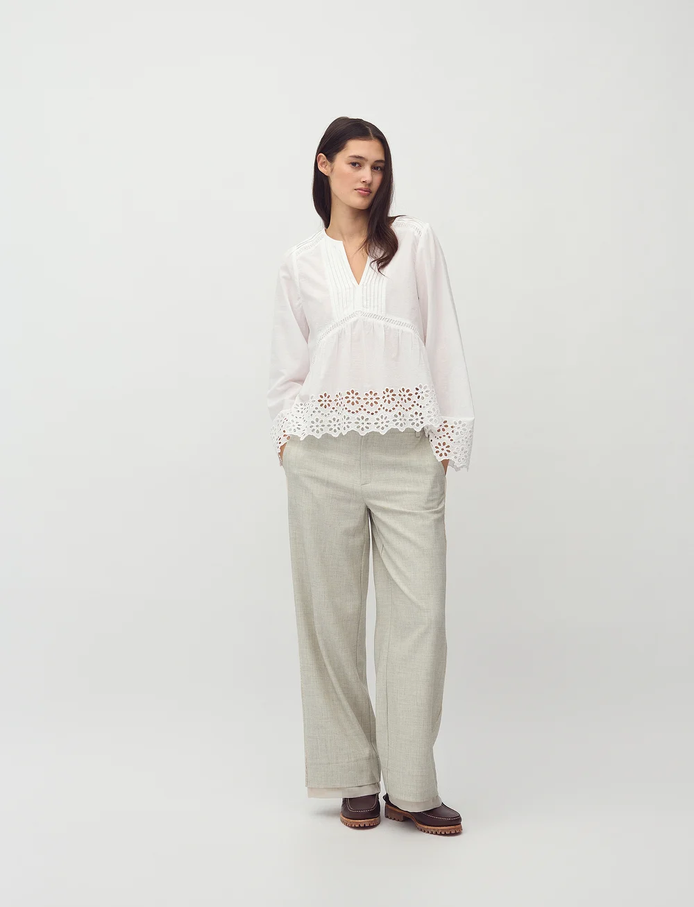 mbyM - Belizia-M - långärmade blusar - white - 0