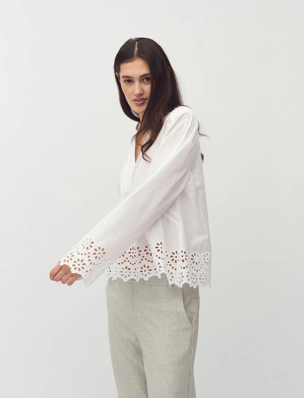 mbyM - Belizia-M - långärmade blusar - white - 3