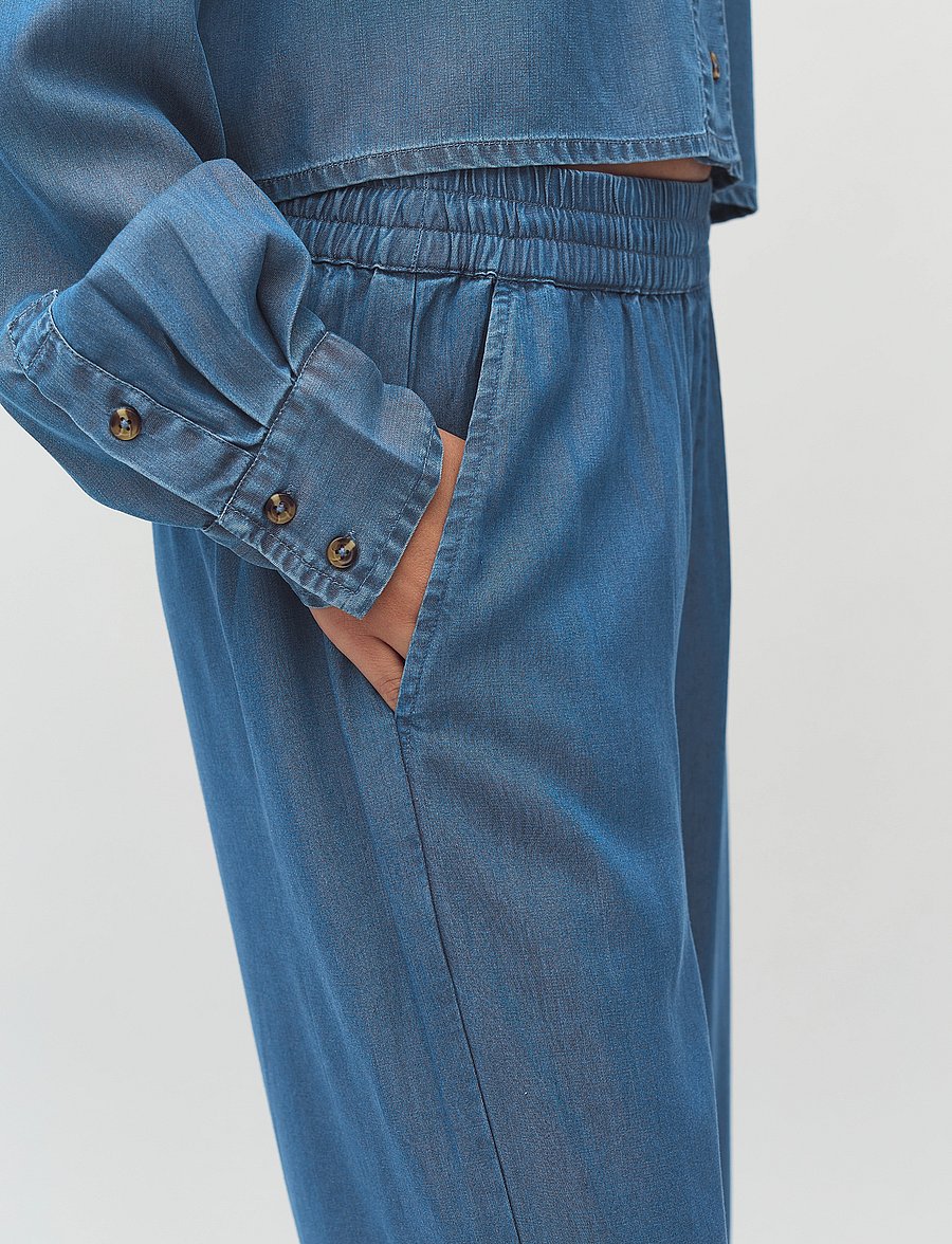 mbyM - Phillipa-M - hosen mit weitem bein - mid vintage wash - 3