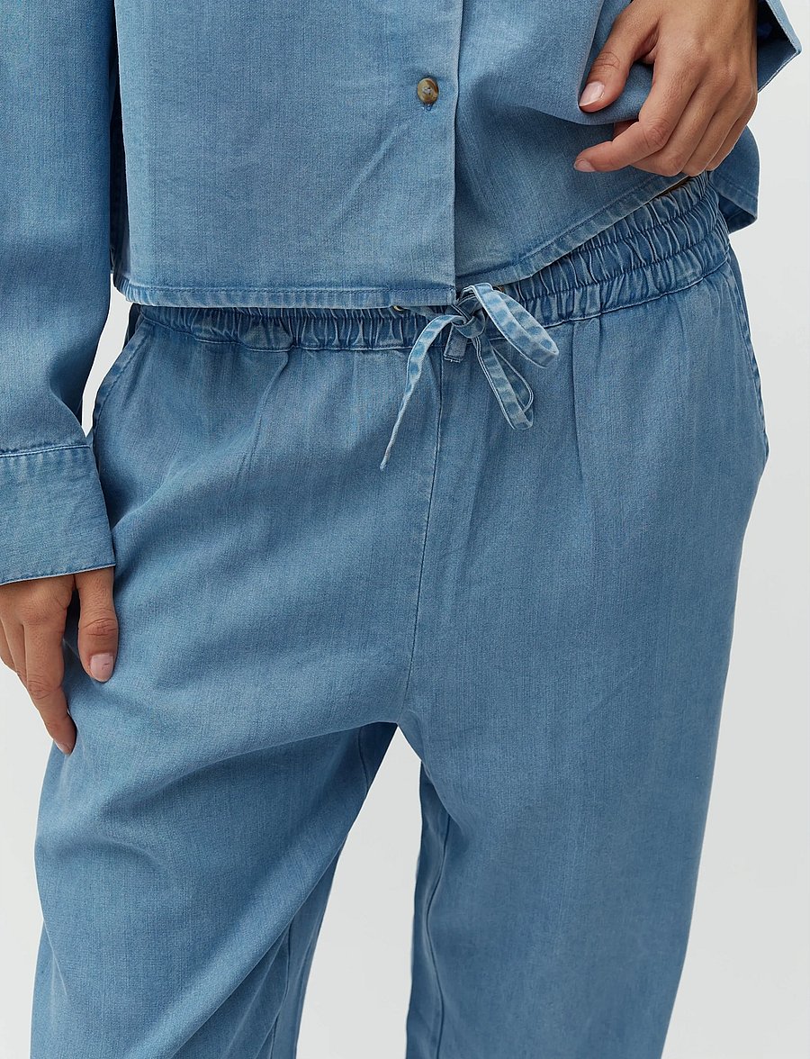mbyM - Berin-M - sirge säärega püksid - blue soft wash - 4