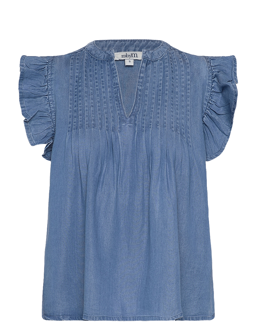mbyM - Gemala-M - Ärmellose blusen - mid vintage wash - 1