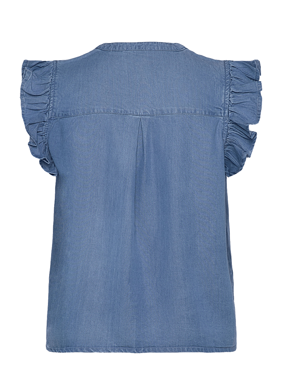mbyM - Gemala-M - Ärmellose blusen - mid vintage wash - 2