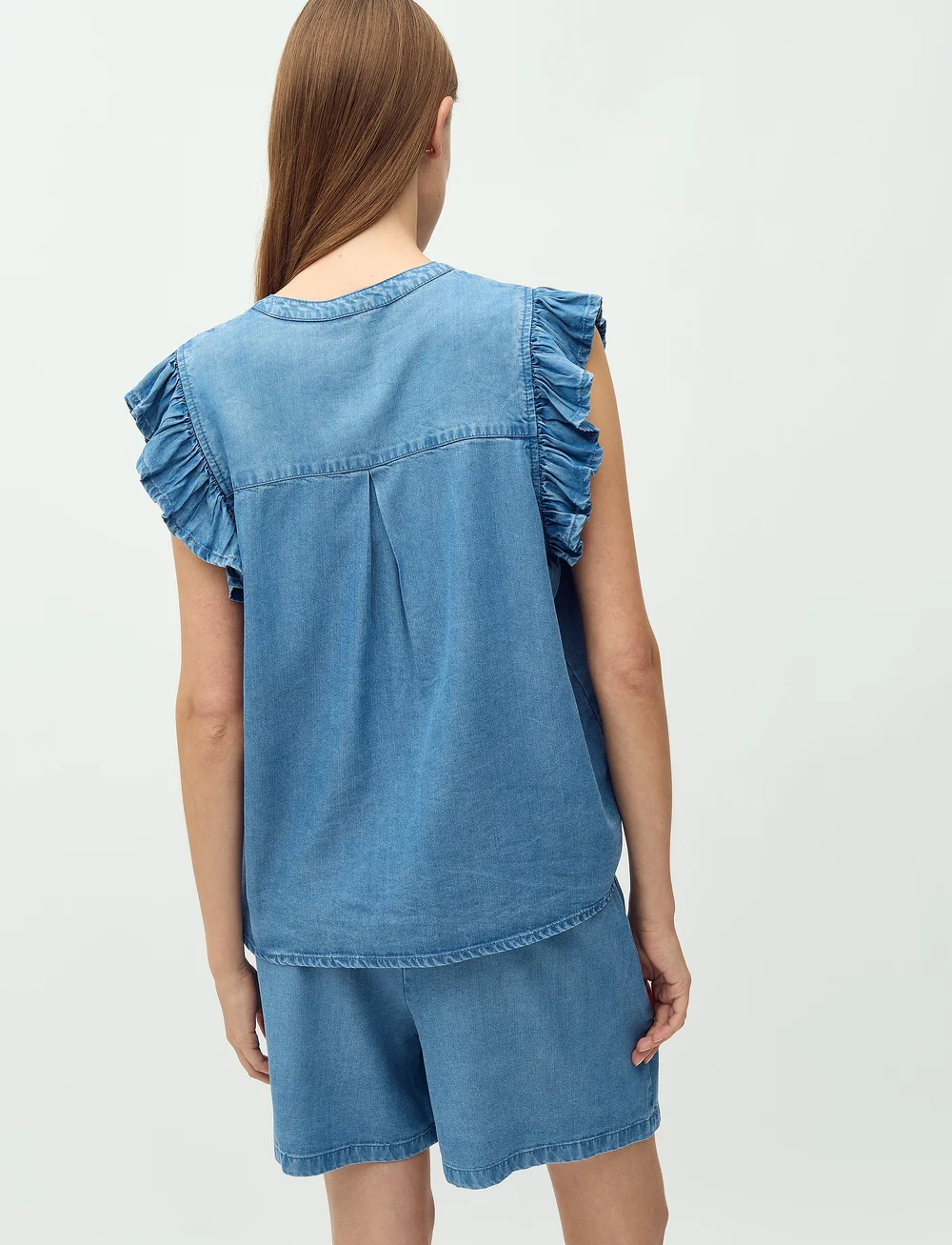 mbyM - Gemala-M - Ärmlösa blusar - mid vintage wash - 3