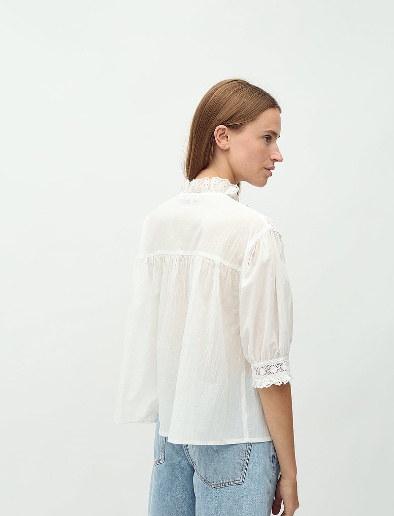 mbyM - Gerlina Short-M - lühikeste varrukatega pluusid - white - 3