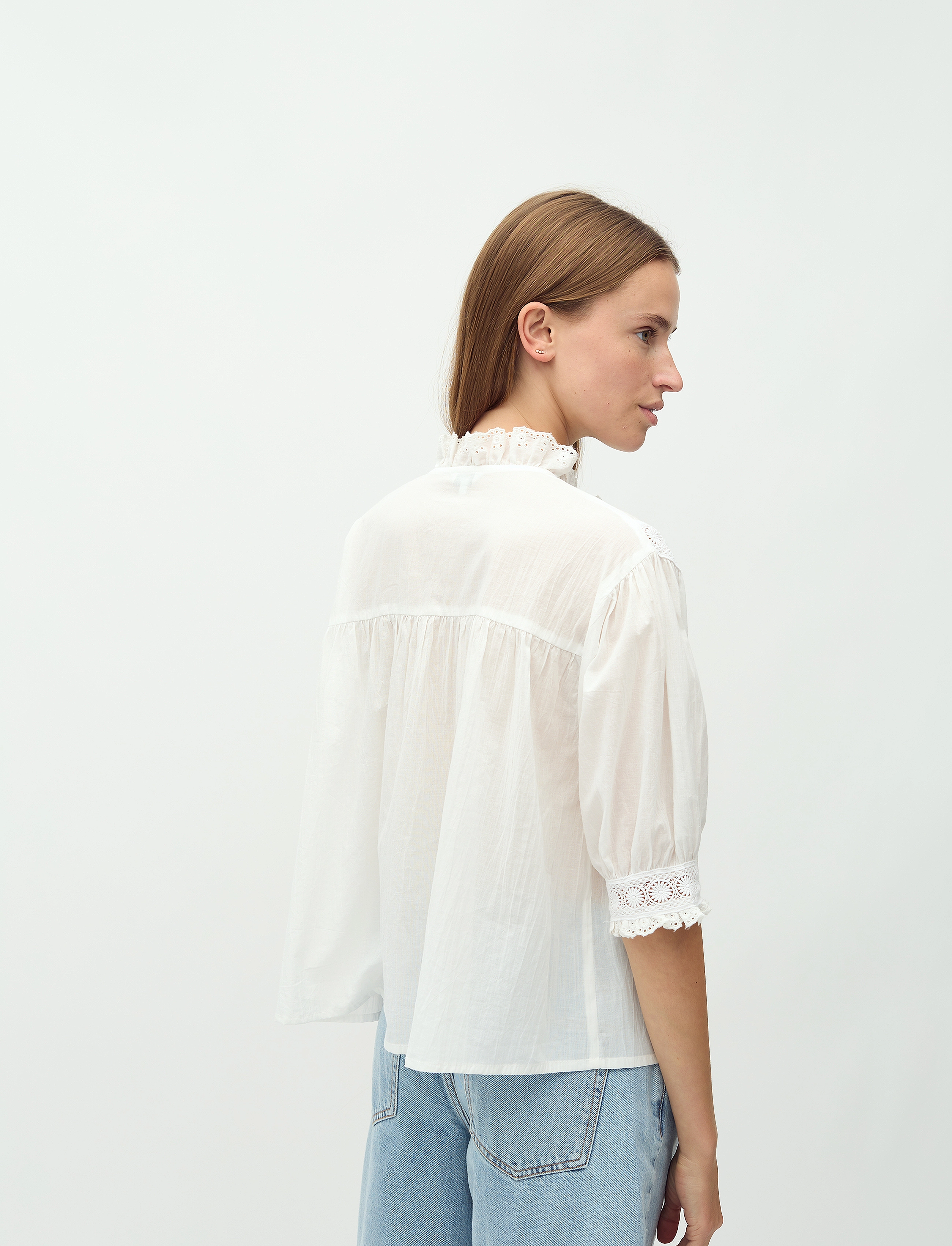 mbyM - Gerlina Short-M - kortærmede bluser - white - 3