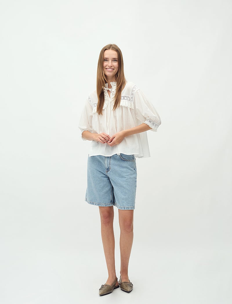 mbyM - Gerlina Short-M - lühikeste varrukatega pluusid - white - 4