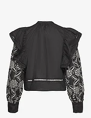 mbyM - Raylan-M - long-sleeved blouses - black white embroidery - 1