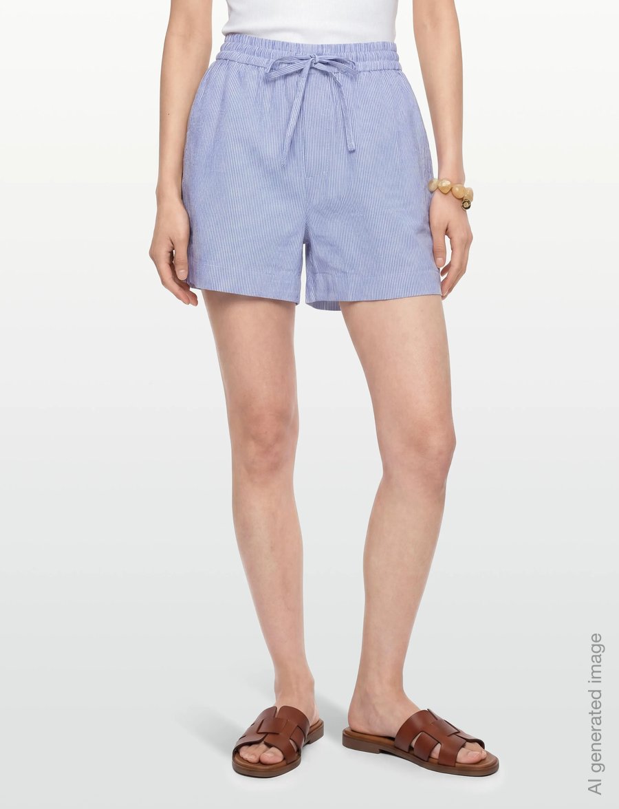 mbyM - Meris-M - freizeitshorts - blue white stripe - 3