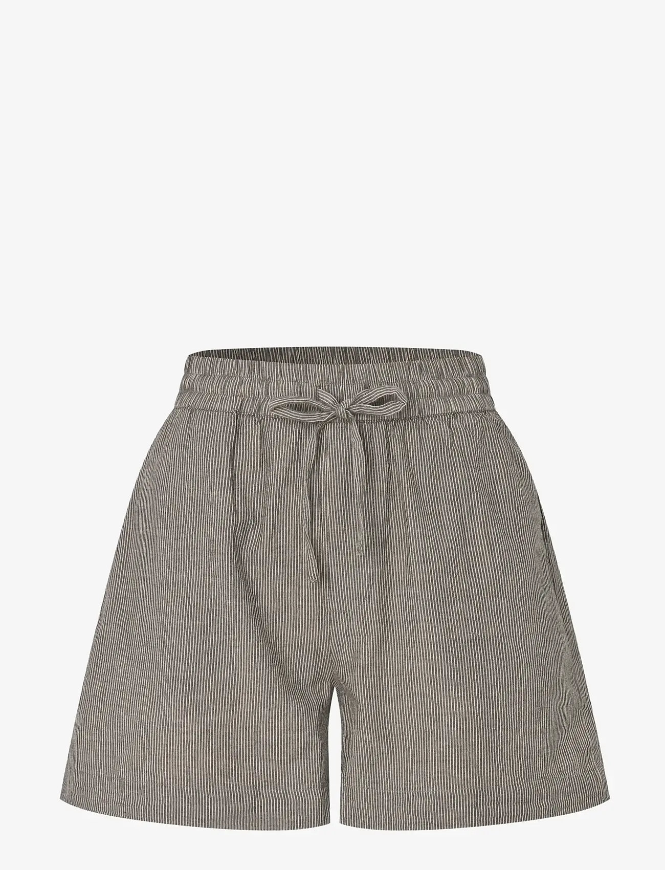mbyM - Meris-M - casual shorts - java white stripe - 1