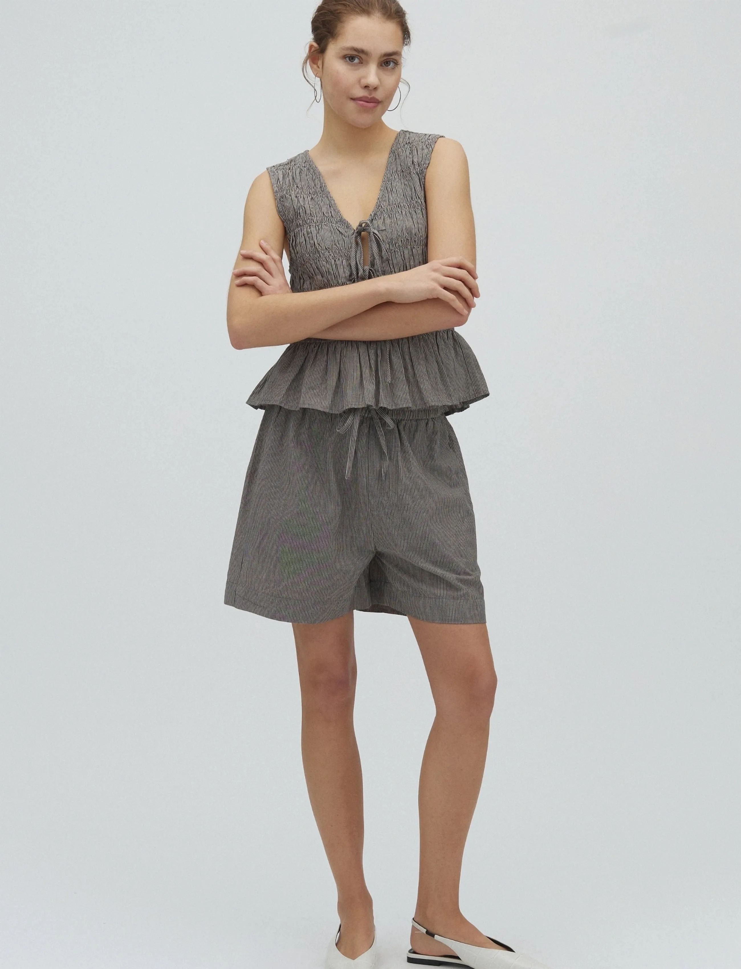 mbyM Meris-M - Kleidung - JAVA WHITE STRIPE / brown