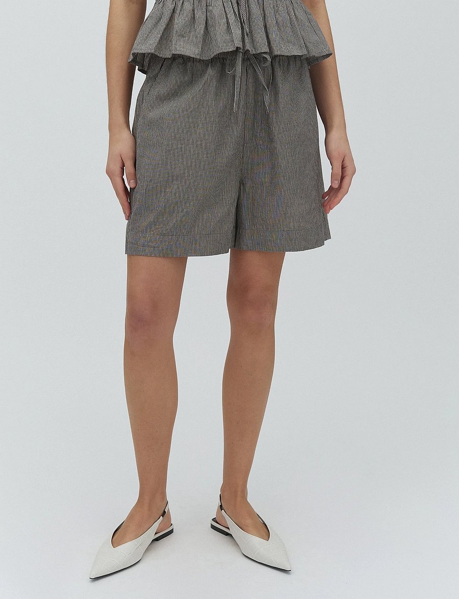 mbyM - Meris-M - casual shorts - java white stripe - 3