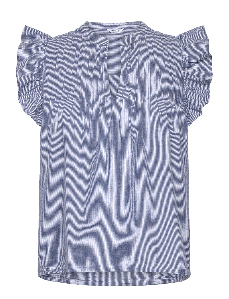 mbyM - Gemala-M - Ärmlösa blusar - blue white stripe - 0