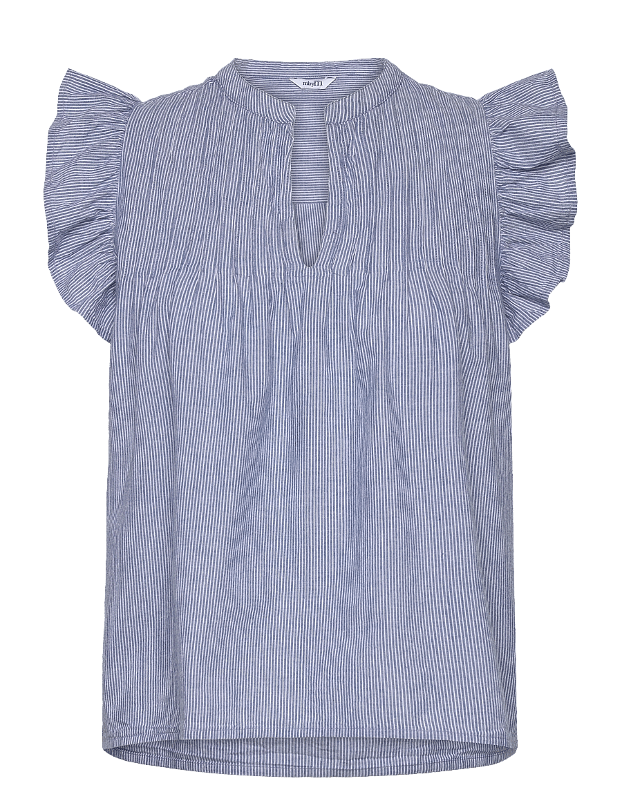 mbyM - Gemala-M - Ärmellose blusen - blue white stripe - 0