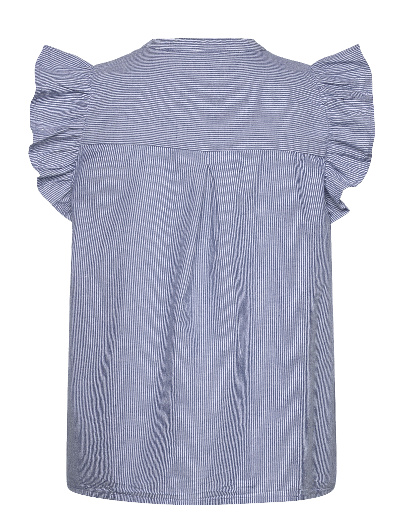 mbyM - Gemala-M - Ärmlösa blusar - blue white stripe - 1