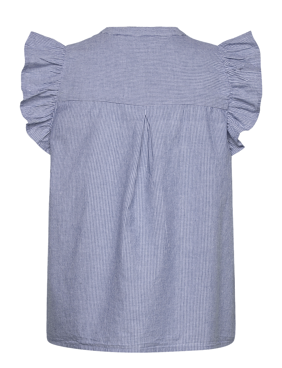 mbyM - Gemala-M - Ärmellose blusen - blue white stripe - 1