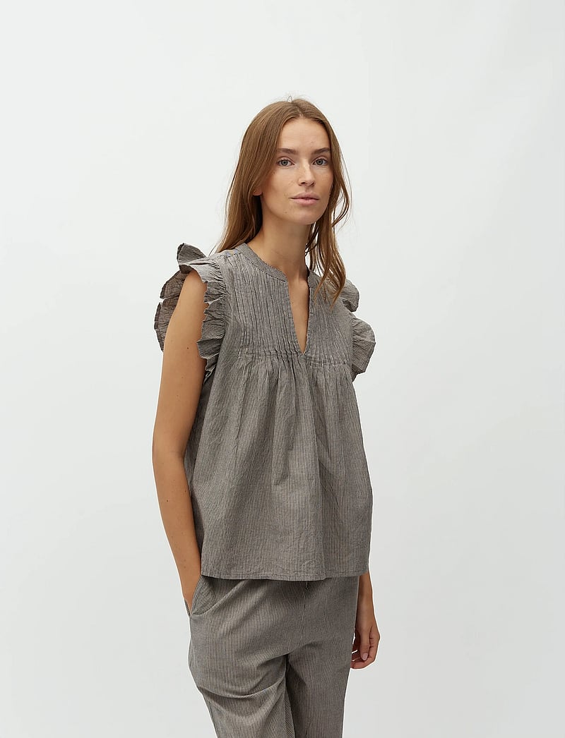 mbyM - Gemala-M - Ærmeløse bluser - java white stripe - 3