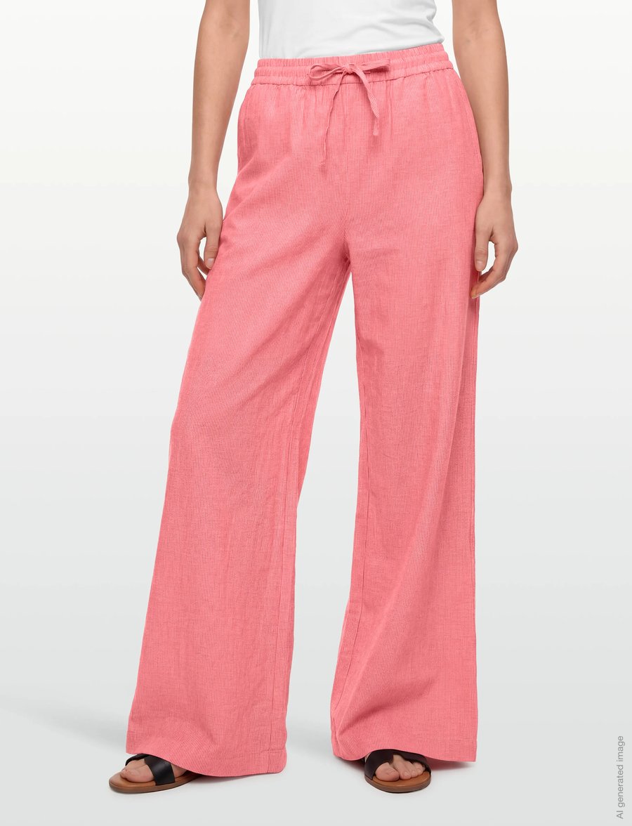 mbyM - Clari-M - hosen mit weitem bein - pink red stripe - 3