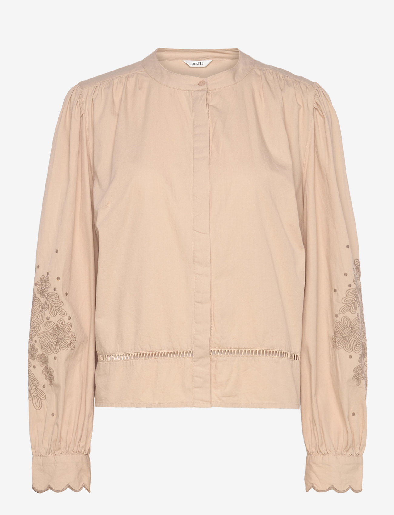 mbyM - Pauline-M - pikkade varrukatega pluusid - taupe pepper emb. - 0