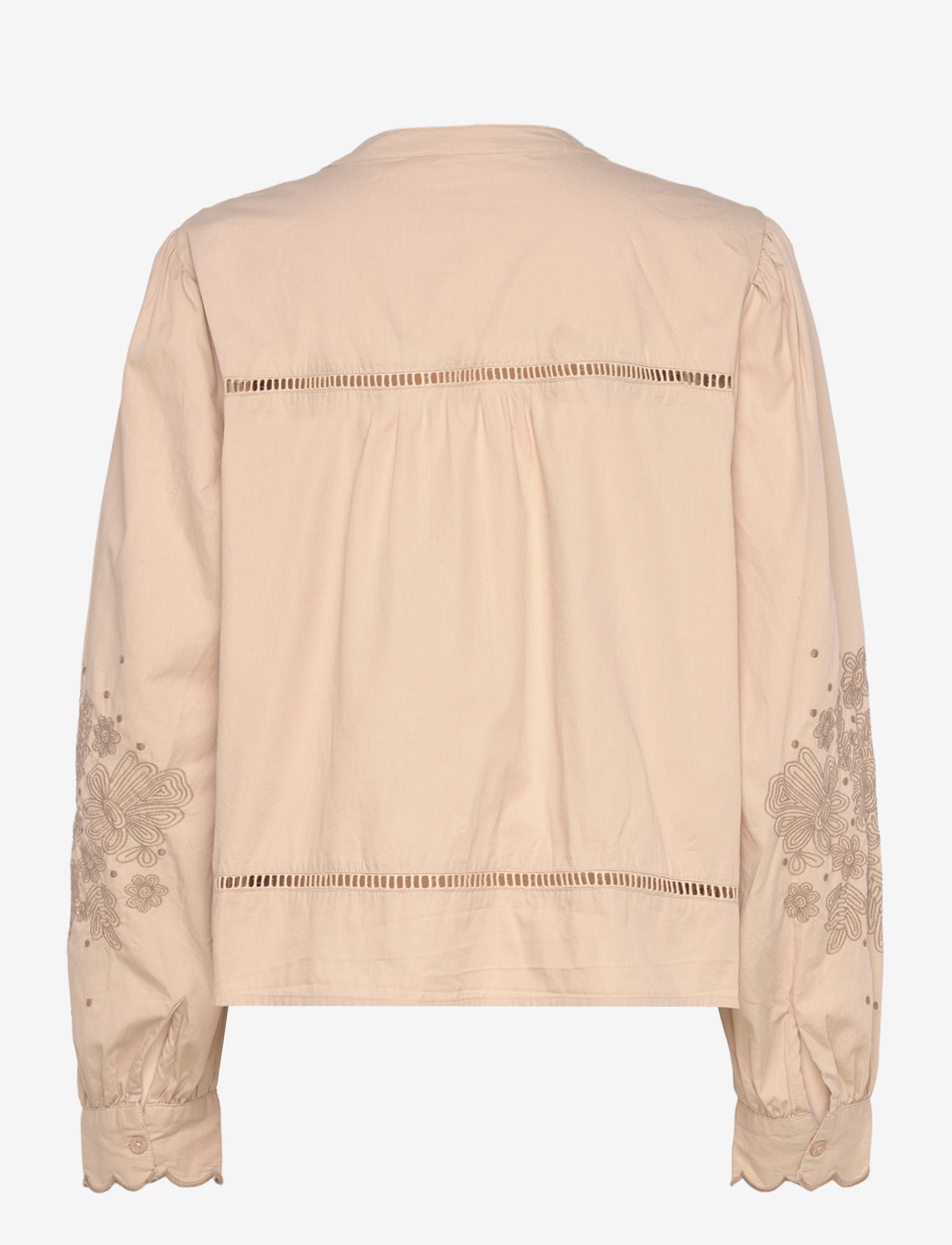 mbyM - Pauline-M - pikkade varrukatega pluusid - taupe pepper emb. - 1