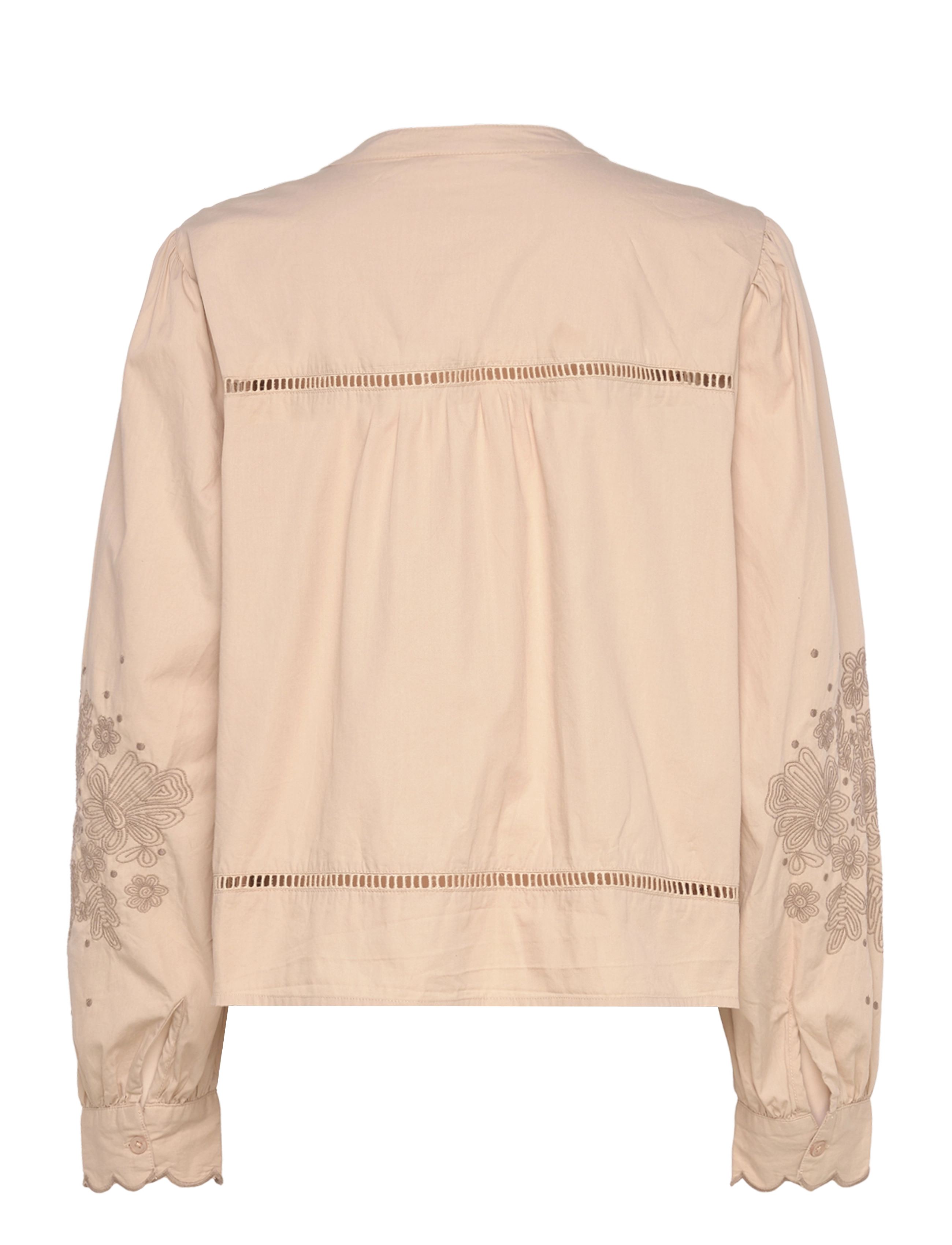 mbyM - Pauline-M - langermede bluser - taupe pepper emb. - 1