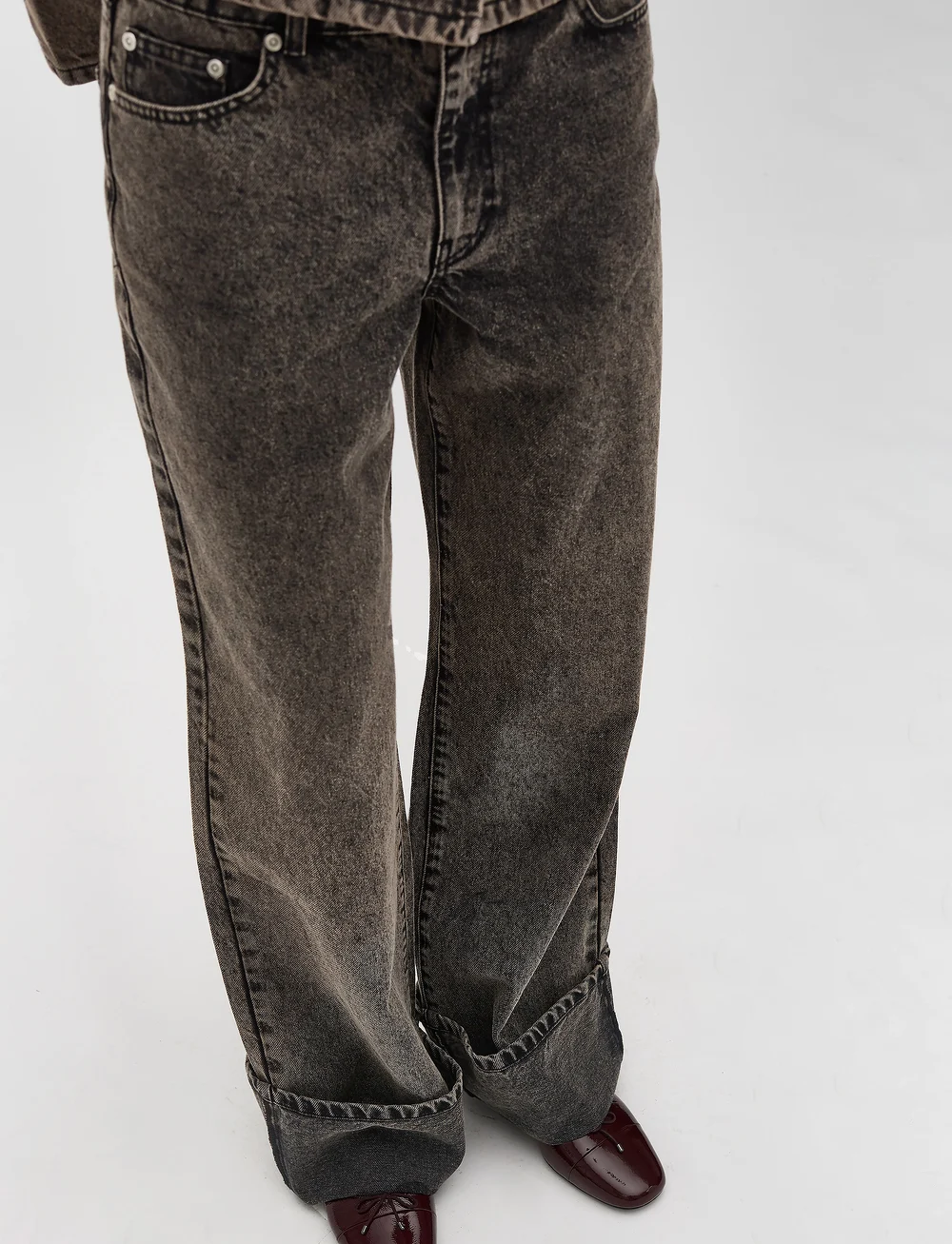 mbyM - Julina-M - wide leg jeans - chocolate martini - 0