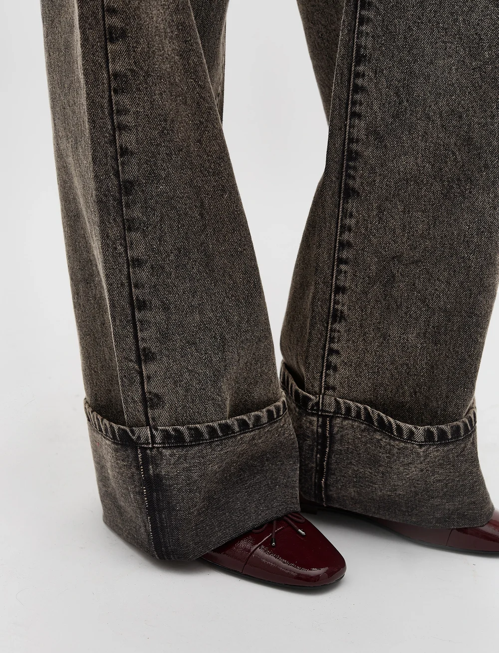 mbyM - Julina-M - wide leg jeans - chocolate martini - 3