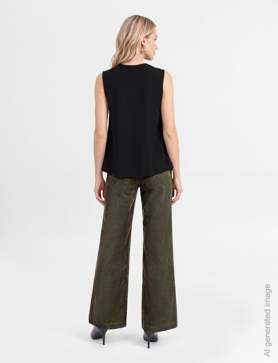 MBYM - Zulena-M - sleeveless blouses - black - 4