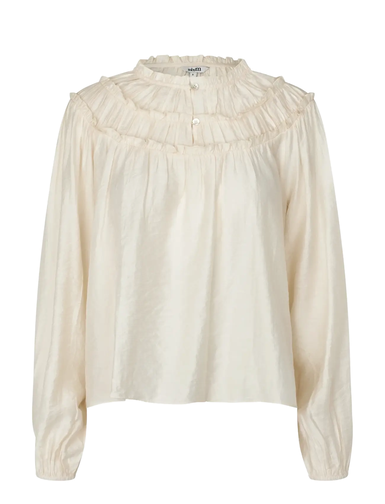 mbyM Klianna LS-M - Bluser - SUGAR / cream