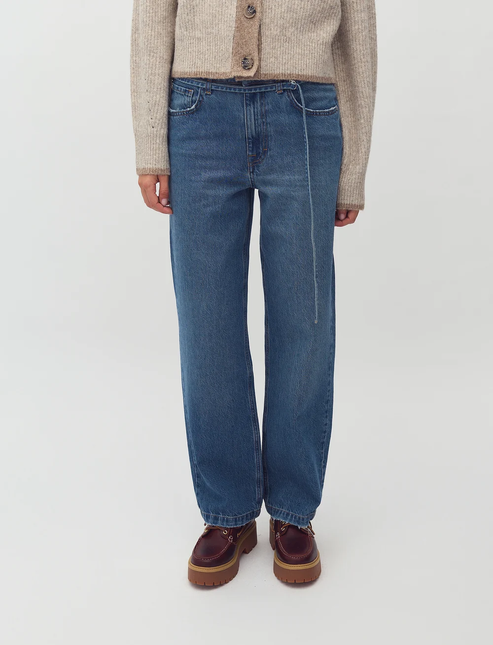 mbyM - Caria-M - sirge säärega teksad - mid blue wash - 0