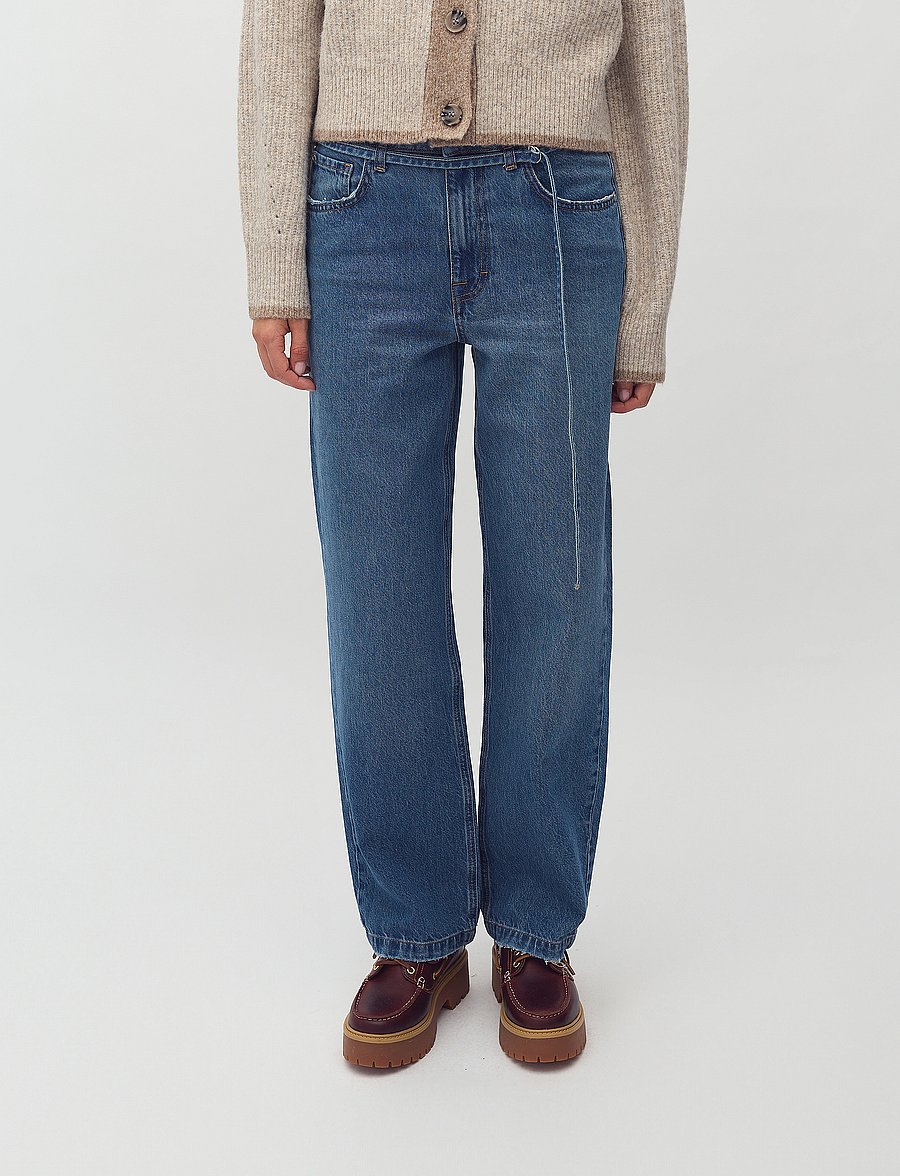 mbyM - Caria-M - straight jeans - mid blue wash - 0