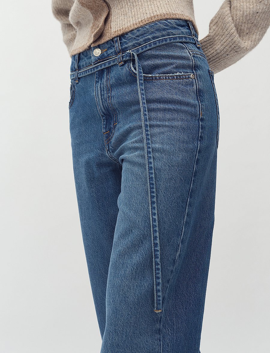 mbyM - Caria-M - straight jeans - mid blue wash - 3