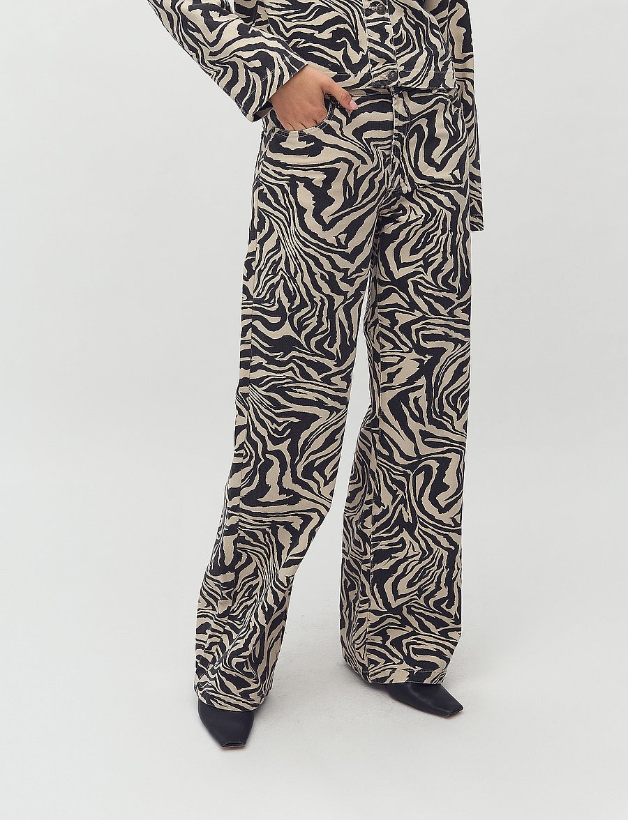 mbyM - Pyras-M - hosen mit weitem bein - zebriana print - 0