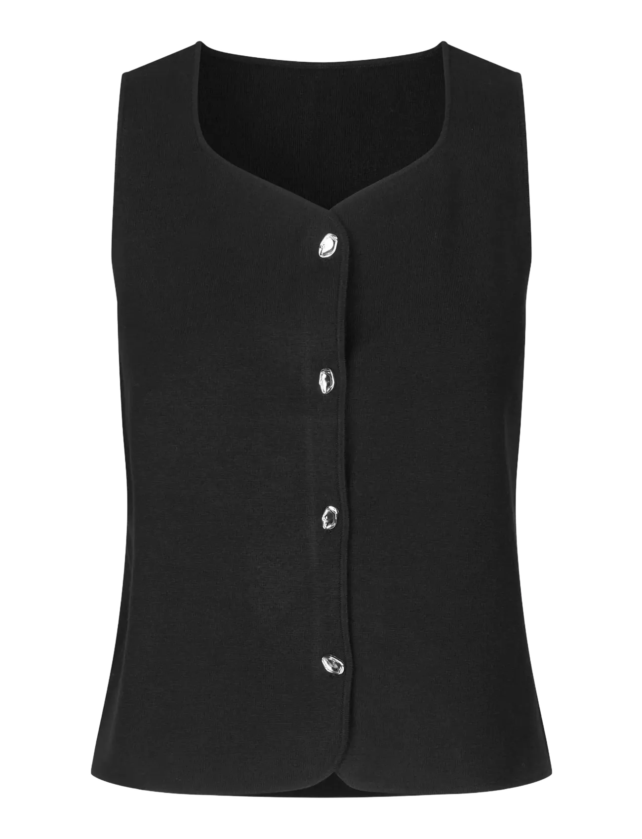 mbyM Hearttie-M - Prjónavesti - BLACK / black