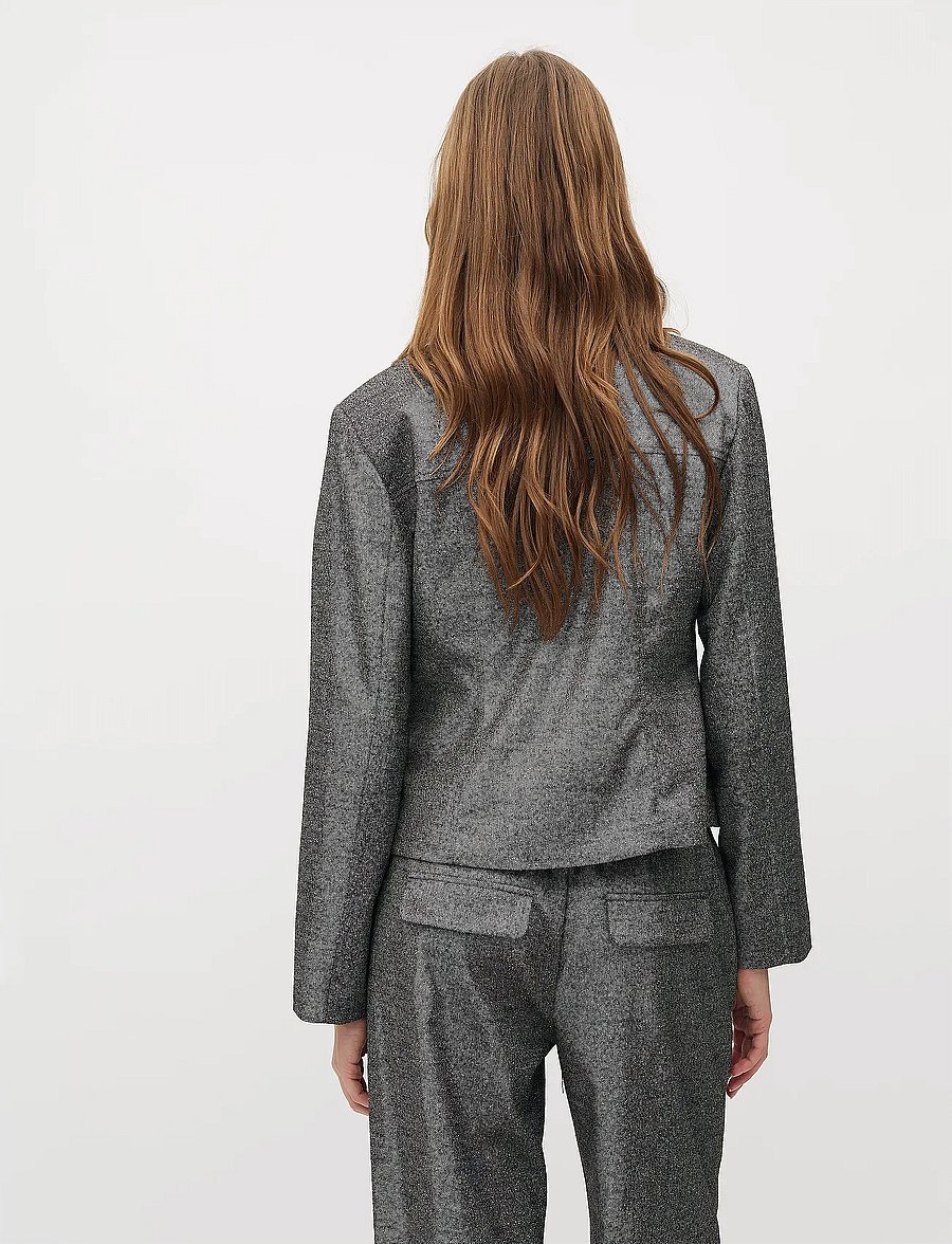 mbyM - Fergi-M - einreihige blazer - charcoal melange - 4