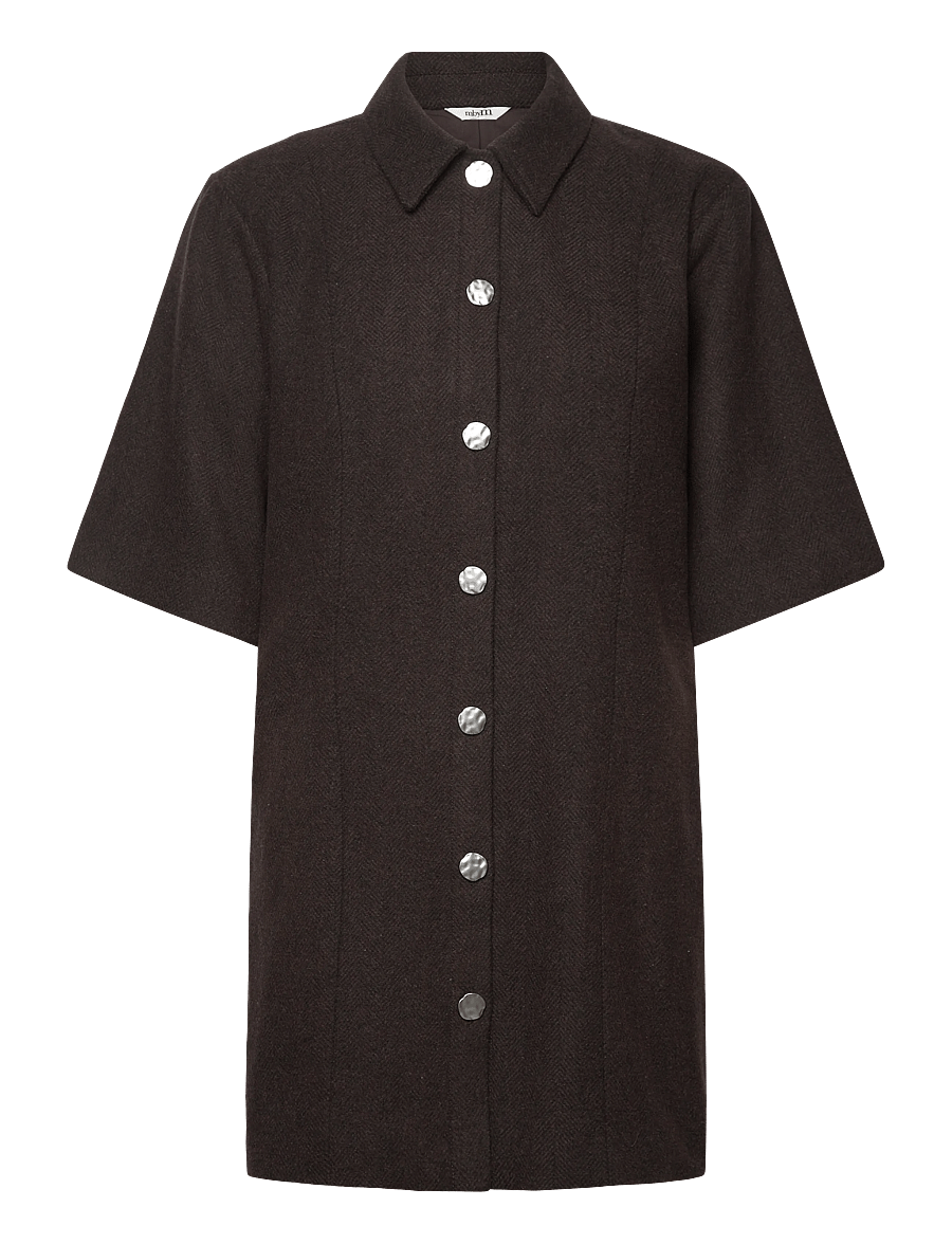 mbyM - Bimalani-M - robes chemises - brown black twill - 0