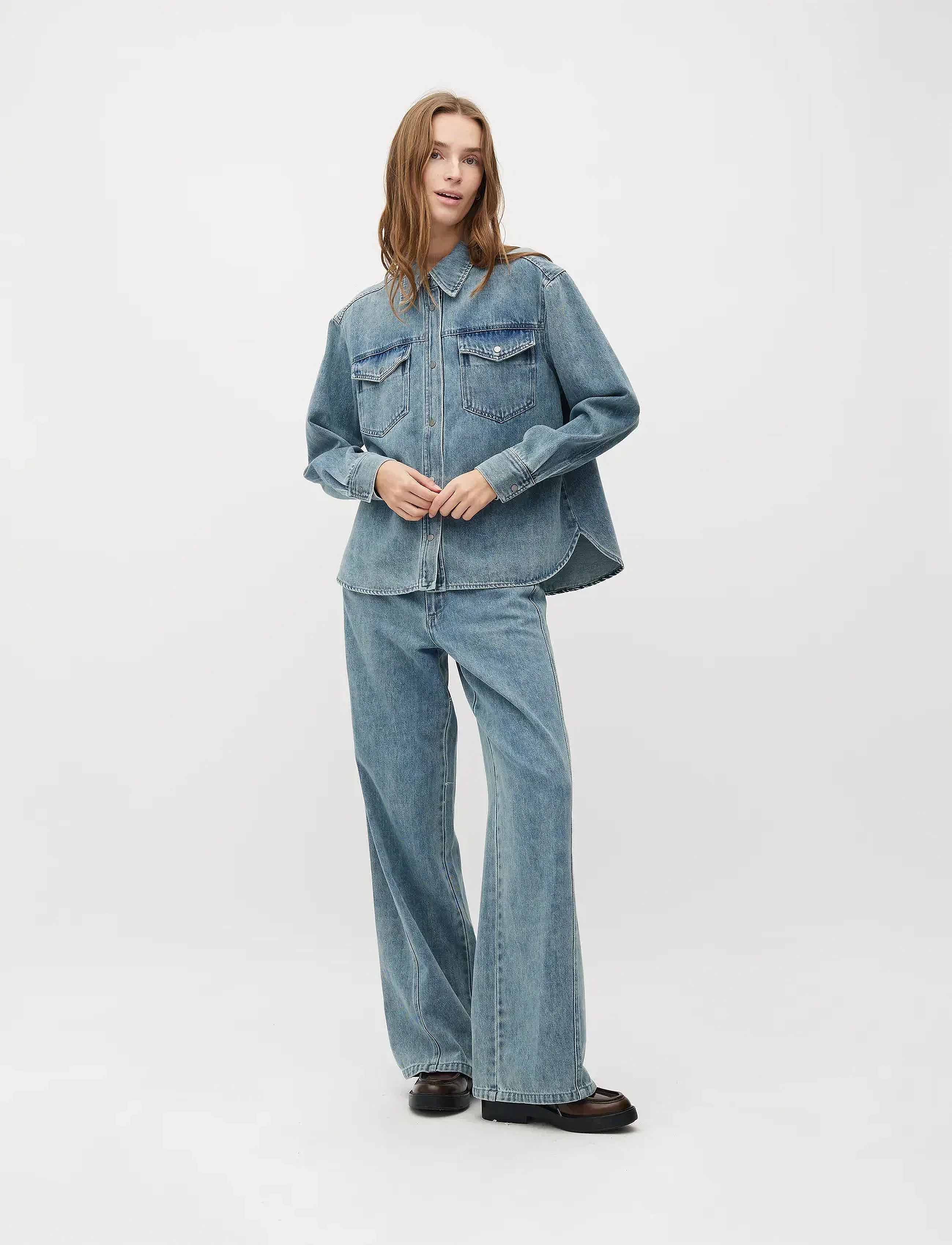 mbyM Katyn-M, S, Jeans, Blau - Wide, Frauen