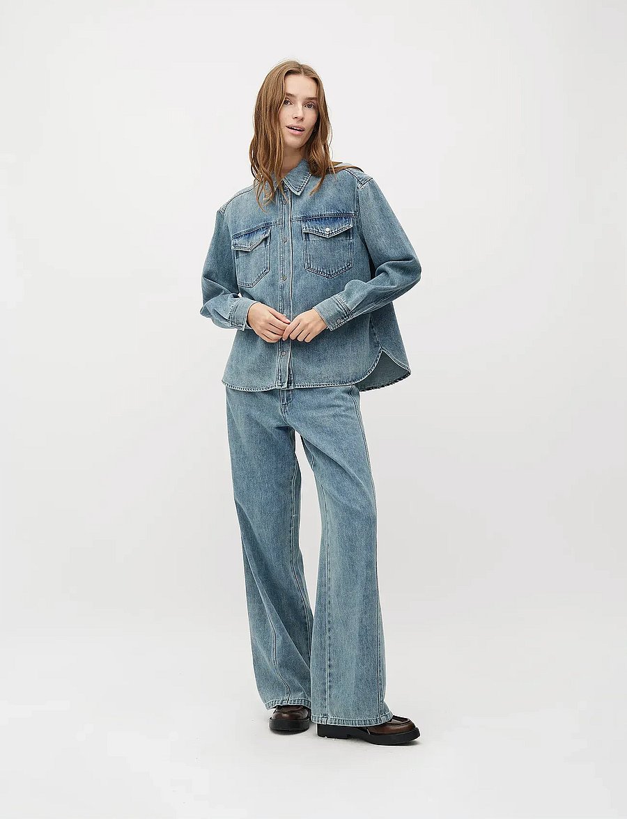 mbyM - Katyn-M - szerokie dżinsy - blue soft wash - 0