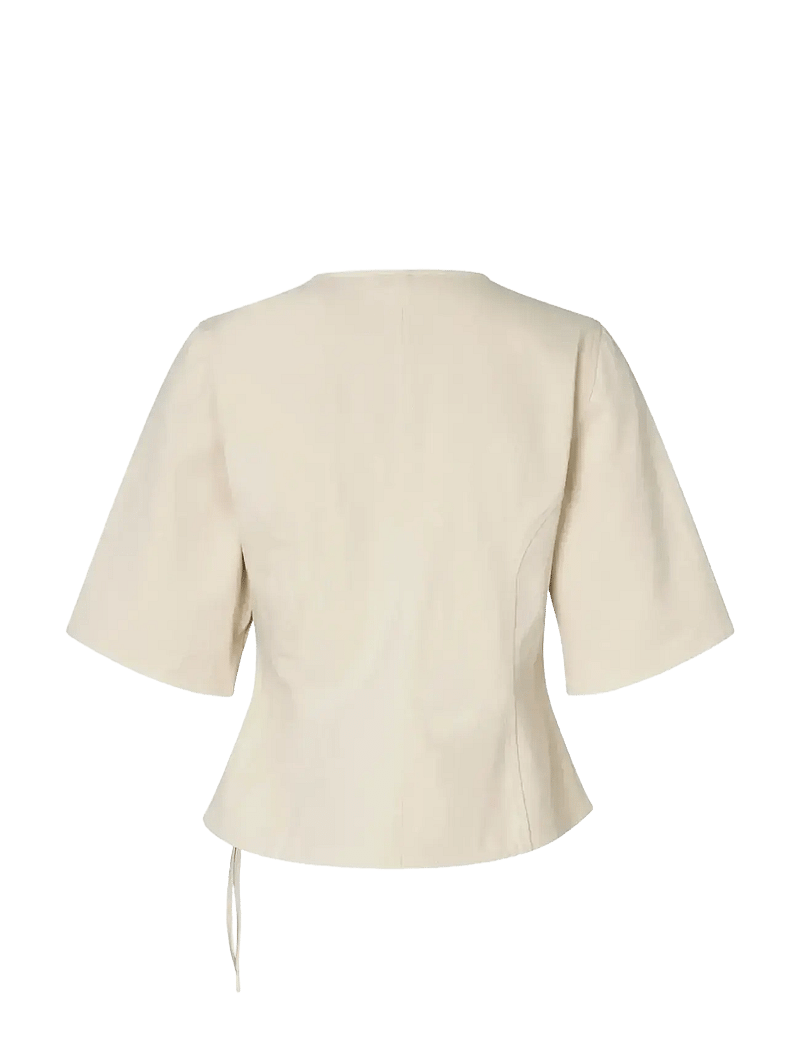 mbyM - Macha-M - short-sleeved blouses - ecru - 2