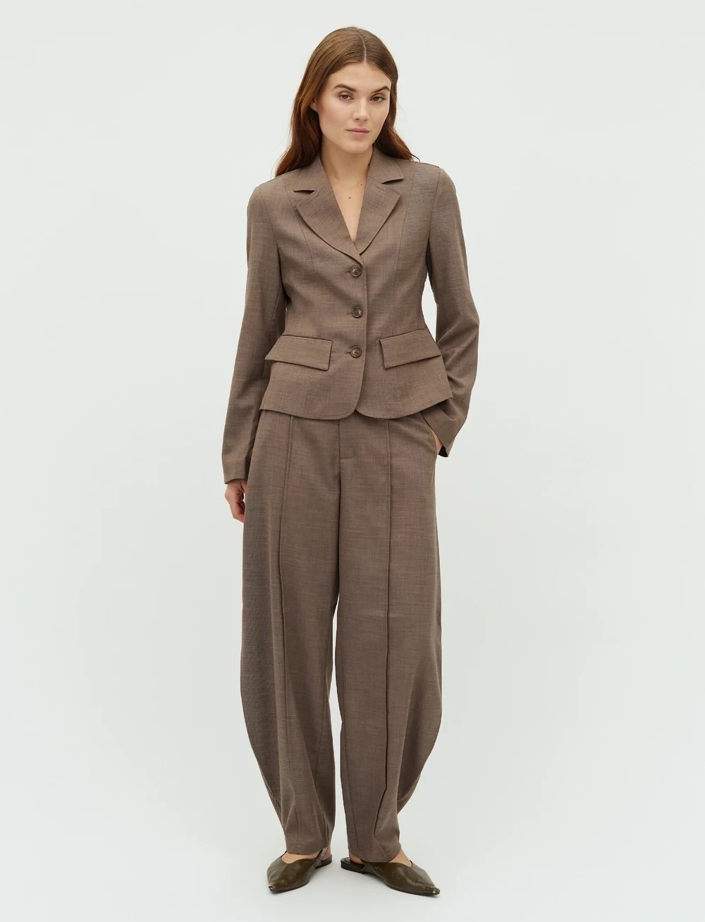 mbyM - Pija-M - kostymbyxor - chicory coffee melange - 3