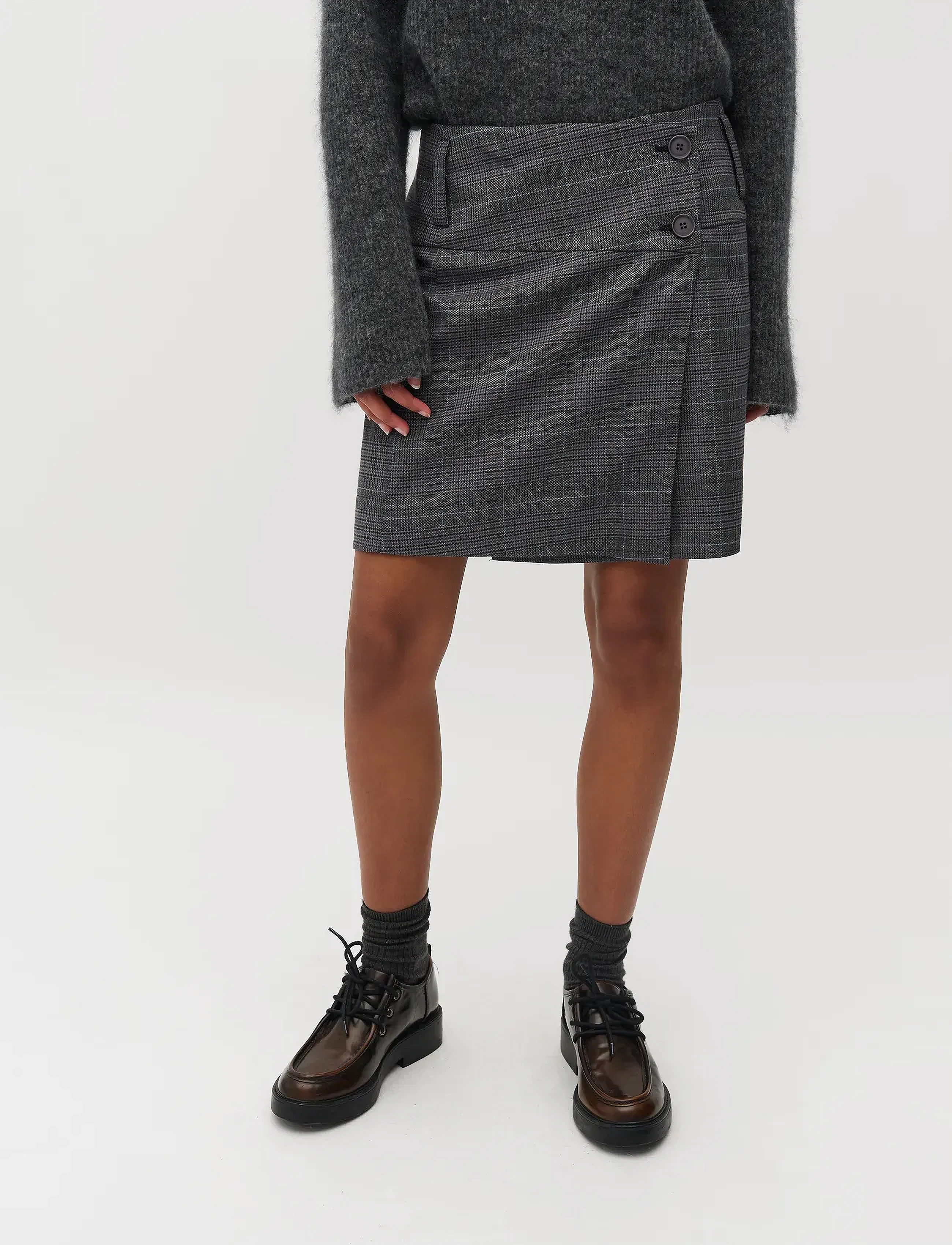 mbyM - Jeani-M - short skirts - grey check - 3