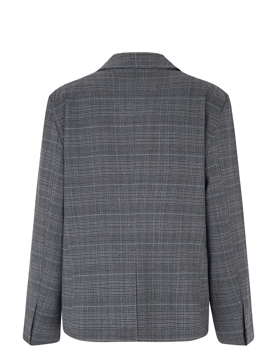 mbyM - Nivanne-M - Ühes joones nööpidega bleiserid - grey check - 2