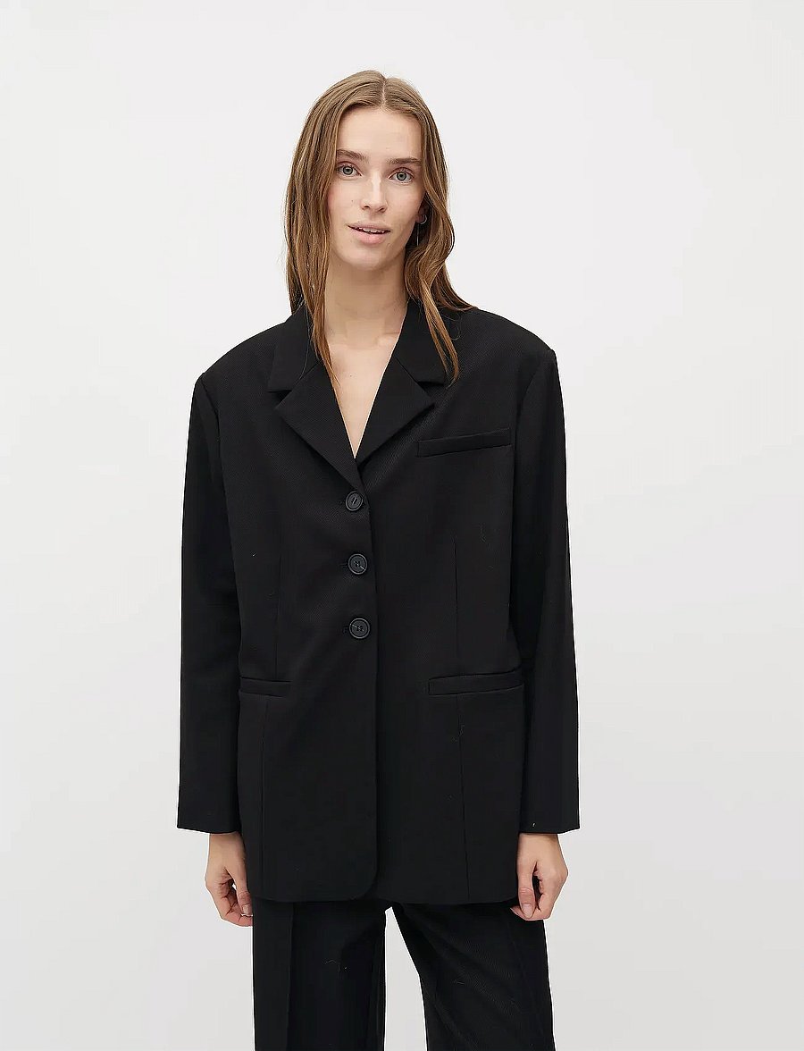 mbyM - Realena-M - blazers à fermeture droite - black - 0