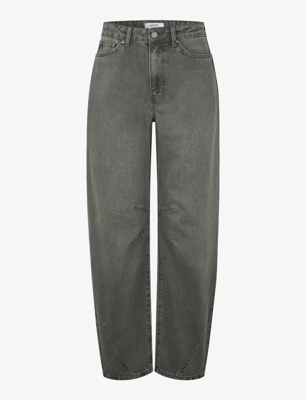 mbyM - Barina-M - wide leg jeans - khaki green wash - 1