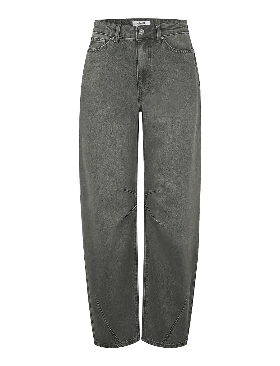 MBYM - Barina-M - platūs džinsai - khaki green wash - 1